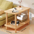 Modern Minimalist Rectangular Tabletop Solid Wood Coffee Table 2-Tier For Living Room