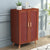 Contemporary Scandinavian Rectangular Solid Wood Metal Shoe Storage 4-Tier For Entryways
