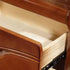 Modern Minimalist Square Solid Wood Slab Nightstand 2-Drawer For Bedroom