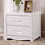 Modern Minimalist Square Solid Wood Slab Nightstand 2-Drawer For Bedroom