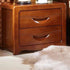 Modern Minimalist Square Solid Wood Slab Nightstand 2-Drawer For Bedroom