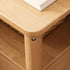 Modern Minimalist Square Solid Wood Nightstand 1-Shelf For Bedroom