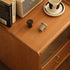 Modern Minimalist Rectangular Solid Wood Glass Nightstand 1-Cabinet For Bedroom