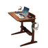 Modern Minimalist Rectangle Solid Wood Desk 2-Leg For Home Office