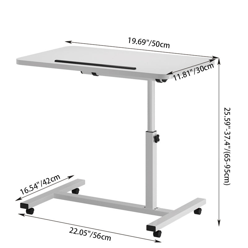 Modern Minimalist Rectangle Density Plate Stainless Steel Desk For Home Office