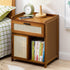 Modern Minimalist Rectangle Bamboo Glass Plastic Nightstand 1/3 Drawer For Bedroom