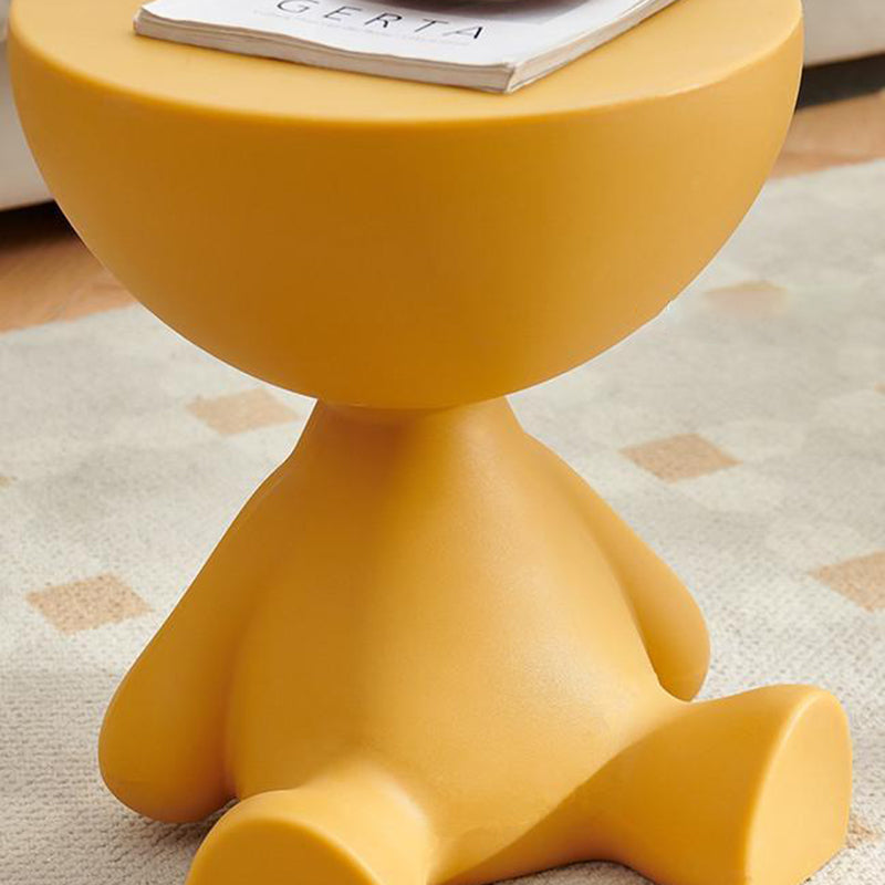 Contemporary Creative Round Tabletop Plastic Side Table For Living Room