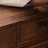 Traditional Vintage Rectangular Teak Bookshelf 4-Drawer For Home Office