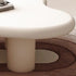 Modern Minimalist Cloud Cream Density Panel Solid Wood End Table 1-Tier For Living Room