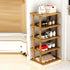 Modern Minimalist Rectangle Heather Bamboo Shoe Storage 5-Tier For Entryways
