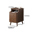 Modern Simplicity Rectangular Wood Brass Nightstand 2-Drawer Storage Wireless Charging For Bedside