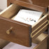 Modern Simplicity Rectangular Wood Brass Nightstand 2-Drawer Storage Wireless Charging For Bedside