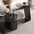 Modern Minimalist Round C-Shaped Glass Carbon Steel End Table For Living Room