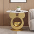 Contemporary Creative Round Mouse Bowl Slab Metal End Table 1-Storage For Living Room