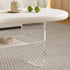 Modern Minimalist Cloud Elliptical Plate Acrylic Leather Coffee Table 2-Tier For Living Room