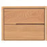 Modern Minimalist Rectangular Solid Wood Nightstand 2-Drawer For Bedside
