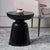 Contemporary Scandinavian Round Fiberglass End Table Stackable For Living Room