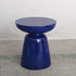 Contemporary Scandinavian Round Fiberglass End Table Stackable For Living Room