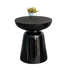 Contemporary Scandinavian Round Fiberglass End Table Stackable For Living Room