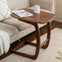 Contemporary Simplicity Rectangular C-Shape Walnut Ash Wood End Table Movable For Living Room