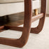 Contemporary Simplicity Rectangular C-Shape Walnut Ash Wood End Table Movable For Living Room