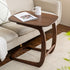 Contemporary Simplicity Rectangular C-Shape Walnut Ash Wood End Table Movable For Living Room