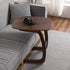 Contemporary Simplicity Rectangular C-Shape Walnut Ash Wood End Table Movable For Living Room