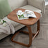 Contemporary Simplicity Rectangular C-Shape Walnut Ash Wood End Table Movable For Living Room