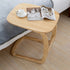 Contemporary Simplicity Rectangular C-Shape Walnut Ash Wood End Table Movable For Living Room