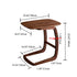 Contemporary Simplicity Rectangular C-Shape Walnut Ash Wood End Table Movable For Living Room