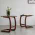 Contemporary Simplicity Rectangular C-Shape Walnut Ash Wood End Table Movable For Living Room