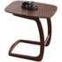 Contemporary Simplicity Rectangular C-Shape Walnut Ash Wood End Table Movable For Living Room