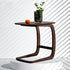 Contemporary Simplicity Rectangular C-Shape Walnut Ash Wood End Table Movable For Living Room