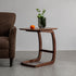 Contemporary Simplicity Rectangular C-Shape Walnut Ash Wood End Table Movable For Living Room