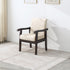 Modern Simplicity Rubber Wood Cotton And Linen Fabric Sponge Square Accent Chair & Table Set For Living Room