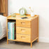 Modern Simplicity Rectangular Bamboo Nightstand 1/3 Drawers Cabinet For Bedroom