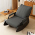 Modern Simplicity Corduroy Cotton Sponge Leather Wood Carbon Steel Square Recliner Foldable Backrest Footrest For Bedroom