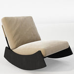 Contemporary Nordic Square Corduroy Sponge Wood Recliner Footrest Backrest For Living Room