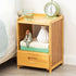 Modern Simplicity Rectangular Bamboo Nightstand 1/3 Drawers Cabinet For Bedroom