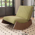 Contemporary Nordic Square Corduroy Sponge Wood Recliner Footrest Backrest For Living Room