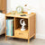 Modern Simplicity Rectangular Bamboo Nightstand 1/3 Drawers Cabinet For Bedroom