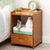 Modern Simplicity Rectangular Bamboo Nightstand 1/3 Drawers Cabinet For Bedroom