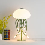 Modern Art Deco Iron Acrylic Jellyfish LED Table Lamp For Bedroom