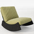 Contemporary Nordic Square Corduroy Sponge Wood Recliner Footrest Backrest For Living Room