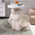 Modern Art Deco Round Rabbit Elephant Bear Fiberglass Resin End Table 1-Tray For Living Room