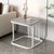 Modern Minimalist Rectangular Square Rock Slab Iron End Table For Living Room