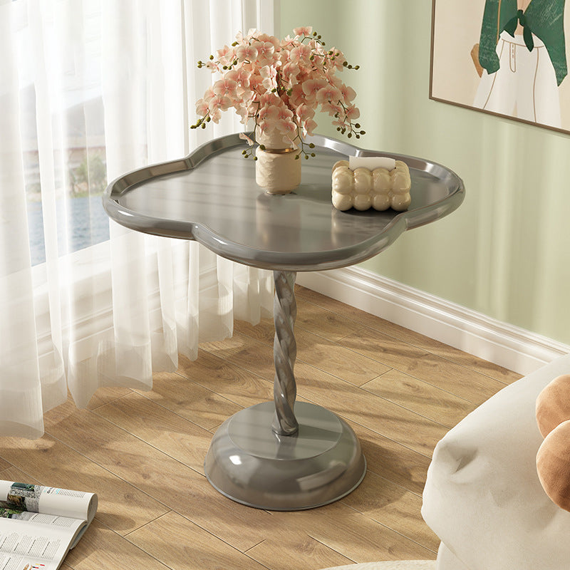 Modern Minimalist Square Round Base PP End Table For Living Room