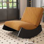 Contemporary Nordic Square Corduroy Sponge Wood Recliner Footrest Backrest For Living Room