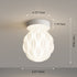 Modern Minimalist Iron PE Pineapple Design 1-Light Semi-Flush Mount Ceiling Light For Living Room