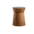 Traditional Rustic Wooden Pier Wood Column Side Table For Living Room